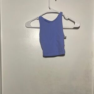 Athleta Girl Blue Sleeveless Crop Top and bike shorts set